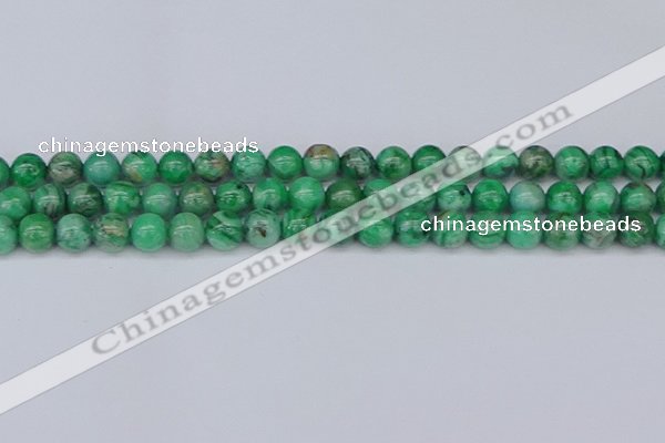 CAG9940 15.5 inches 8mm round green crazy lace agate beads