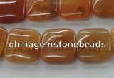CAJ115 15.5 inches 16*16mm square red aventurine jade beads