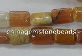 CAJ118 15.5 inches 10*14mm rectangle red aventurine jade beads