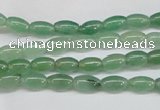 CAJ641 15.5 inches 5*8mm rice green aventurine beads
