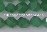 CAJ733 15.5 inches 10mm faceted nuggets green aventurine beads