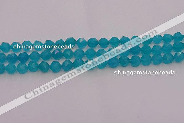 CAM1432 15.5 inches 8mm faceted nuggets dyed amazonite gemstone beads