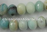 CAM173 15.5 inches 10*14mm faceted rondelle amazonite gemstone beads