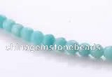 CAM25 4mm  faceted round natural amazonite stone beads Wholesale