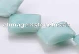CAM72 7*18*18mm rhombic natural amazonite beads Wholesale