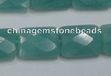 CAM963 15.5 inches 15*20mm faceted rectangle amazonite gemstone beads