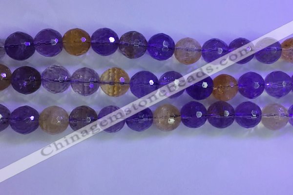 CAN227 15.5 inches 11mm faceted round ametrine beads wholesale