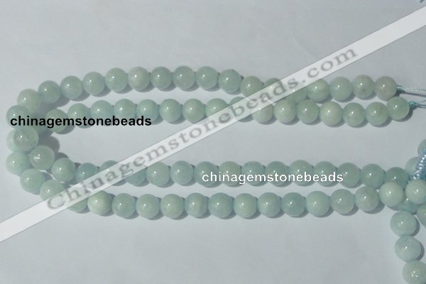 CAQ203 15.5 inches 12mm round natural aquamarine beads wholesale