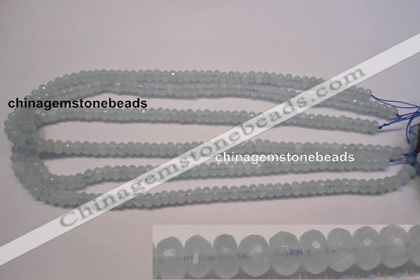 CAQ305 15.5 inches 4*7mm faceted rondelle natural aquamarine beads