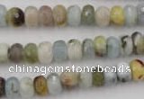CAQ351 15.5 inches 6*8mm faceted rondelle natural aquamarine beads