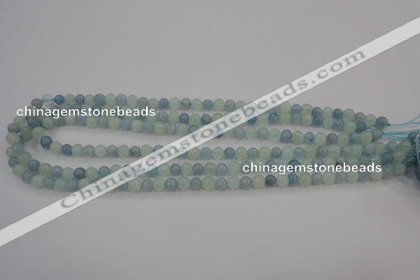 CAQ470 15.5 inches 6mm round natural aquamarine beads