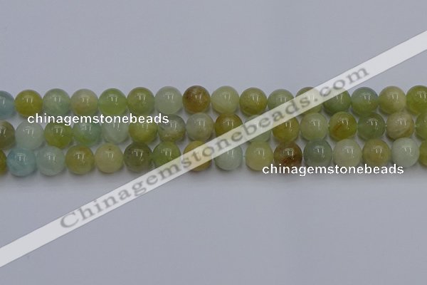 CAQ754 15.5 inches 12mm round aquamarine beads wholesale