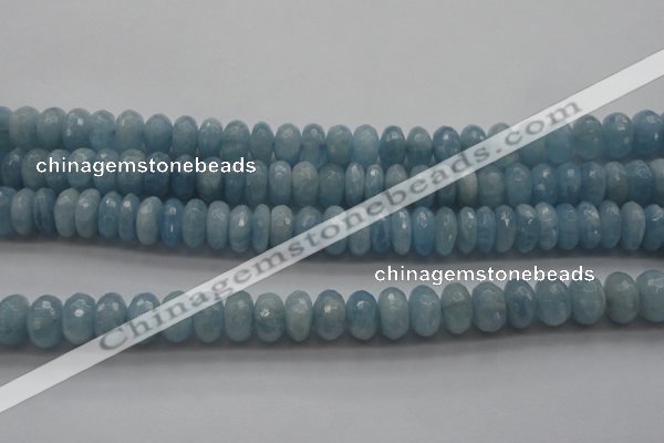CAQ76 15.5 inches 5*9mm faceted rondelle A grade aquamarine beads