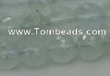CAQ821 15.5 inches 8mm faceted round aquamarine beads wholesale