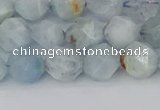 CAQ832 15.5 inches 8mm faceted nuggets aquamarine beads