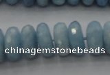 CAQ90 15.5 inches 6*13mm faceted rondelle AA grade aquamarine beads