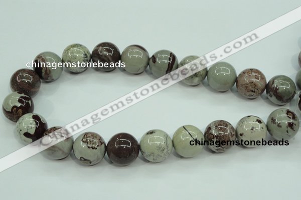 CAR09 15.5 inches 20mm round artistic jasper beads wholesale
