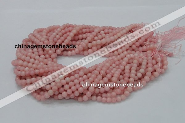 CAS03 15.5 inches 6mm round pink angel skin gemstone beads