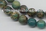 CAT5004 15.5 inches 10mm round natural aqua terra jasper beads