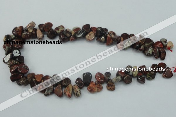 CBD16 15.5 inches 8*12mm chip brecciated jasper gemstone beads