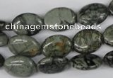 CBD226 15.5 inches 12*16mm oval green brecciated jasper beads