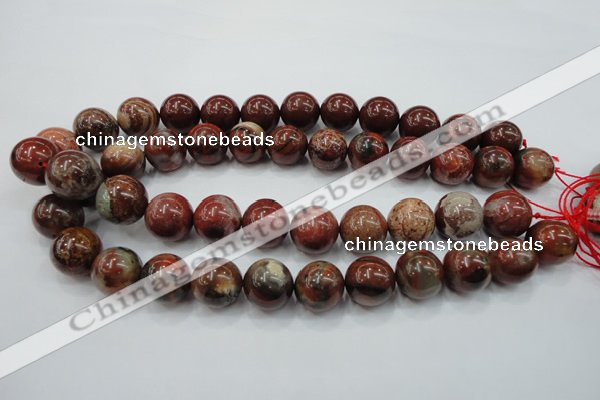 CBD24 15.5 inches 17mm round brecciated jasper gemstone beads