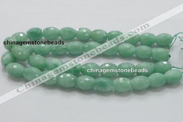 CBJ18 15.5 inches 15*20mm faceted rice jade beads wholesale