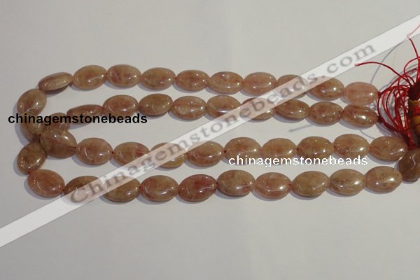 CBQ22 15.5 inches 13*18mm oval strawberry quartz beads wholesale