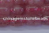 CBQ447 15.5 inches 10*14mm drum strawberry quartz beads