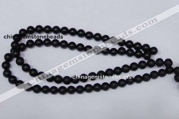 CBS03 15.5 inches 8mm round black stone beads wholesale
