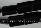 CBS275 15.5 inches 13*18mm flat tube blackstone beads wholesale