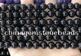 CBS542 15.5 inches 8mm round black spinel gemstone beads