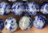 CBS602 15.5 inches 8mm round blue spot stone beads wholesale