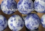CBS606 15.5 inches 16mm round blue spot stone beads wholesale