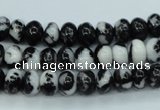 CBW111 15.5 inches 5*8mm rondelle black & white jasper beads