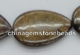 CBZ15 15.5 inches 30*40mm flat teardrop bronzite gemstone beads