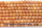 CCA570 15 inches 6mm round peach calcite gemstone beads