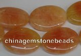 CCA66 15.5 inches 18*25mm oval orange calcite gemstone beads