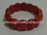 CCB110 7.5 inches red coral stretchy bracelet jewelry wholesale