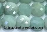 CCB1336 15 inches 8mm faceted coin amazonite beads