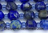CCB1592 15 inches 5mm - 6mm faceted lapis lazuli beads