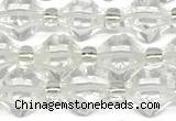 CCB1600 15 inches 10mm faceted white crystal beads