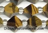 CCB1616 15 inches 10mm faceted yellow tiger eye beads