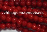CCB60 15.5 inches 4mm round red coral beads Wholesale