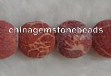 CCB71 16 inches 16mm round sponge coral beads Wholesale