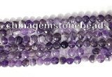 CCB753 15.5 inches 8mm faceted coin dogtooth amethyst beads