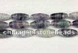 CCB781 15.5 inches 15*38mm - 16*40mm rice fluorite  beads