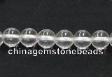 CCC202 15.5 inches 8mm round grade AB natural white crystal beads