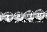 CCC236 10*10mm heart grade AB natural white crystal beads wholesale