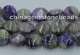 CCG01 15.5 inches 10mm flat round natural charoite gemstone beads